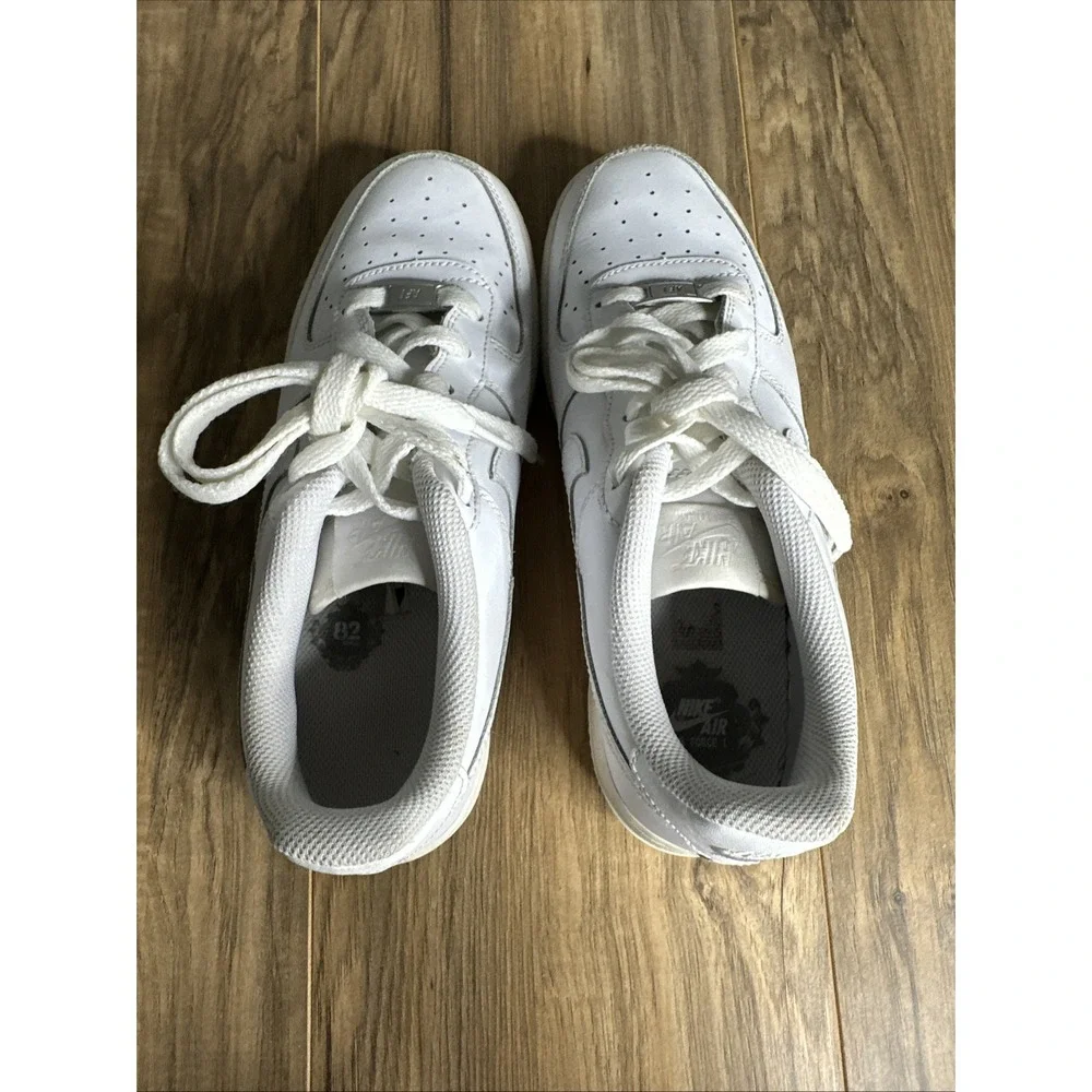Nike Air Force 1 Low White Athletic Shoes Sneakers (GS) 314192 117 Boys Size 7Y